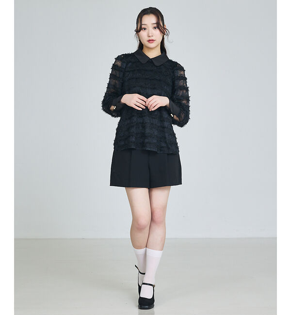 SELFIST「マルチWAYリボン付き フリンジレースブラウス」|シャツ・ブラウス|