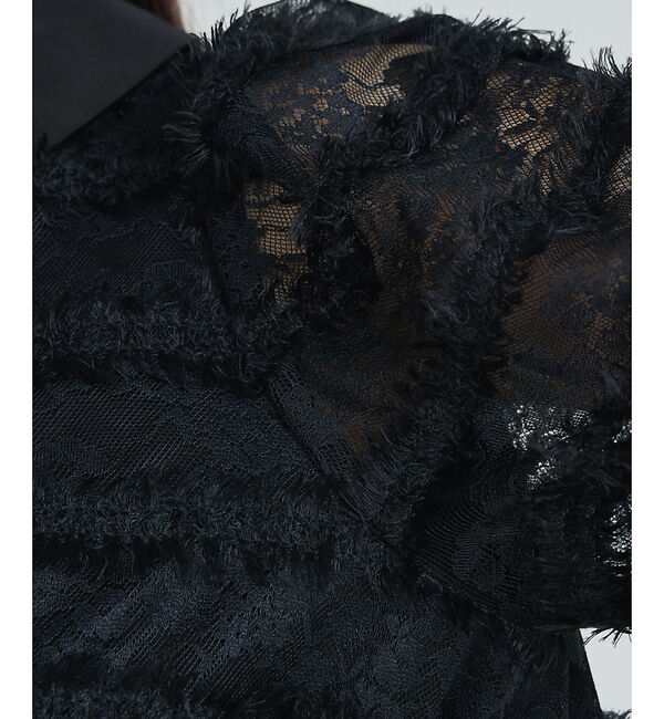 SELFIST「マルチWAYリボン付き フリンジレースブラウス」|シャツ・ブラウス|