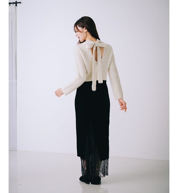 SELFIST「バックオープンラメプルオーバー」|ニット・セーター|