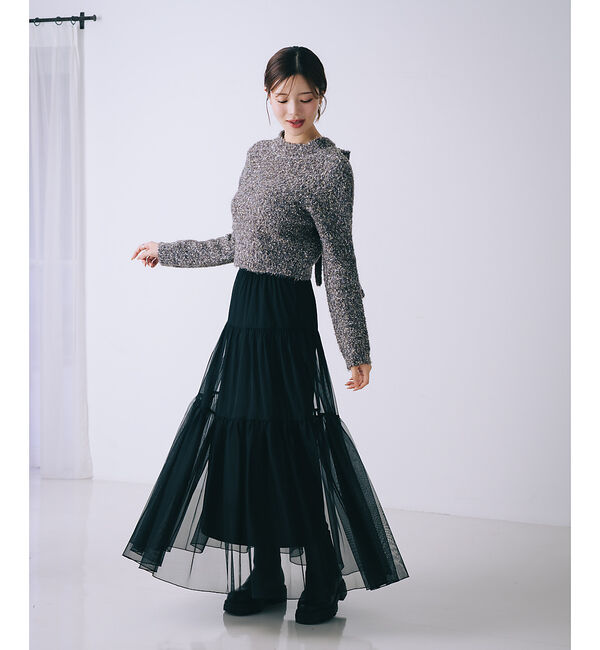 SELFIST「バックオープンラメプルオーバー」|ニット・セーター|