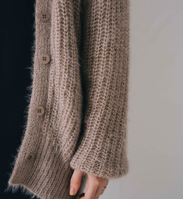 SELFIST「【一花さんコラボ】ニットカーデ＆サテンワンピースSET」|ワンピース|