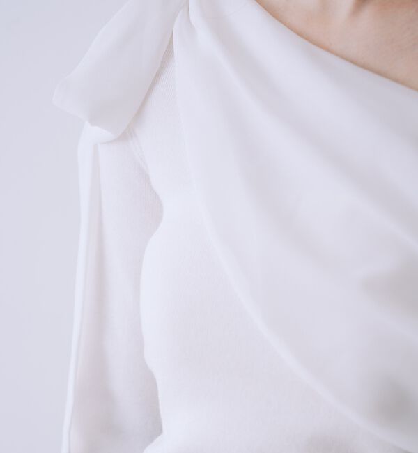 SELFIST「2wayワンショルダーリボン付ニット」|ニット・セーター|