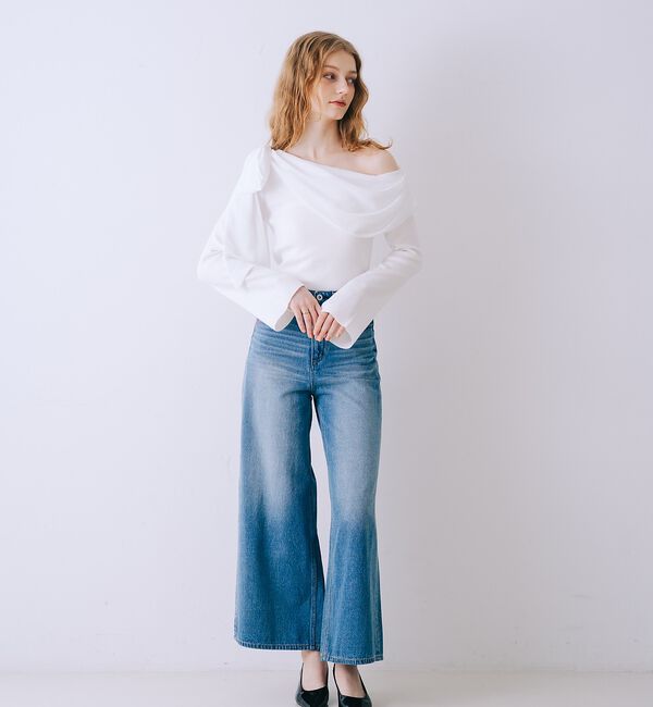 SELFIST「2wayワンショルダーリボン付ニット」|ニット・セーター|