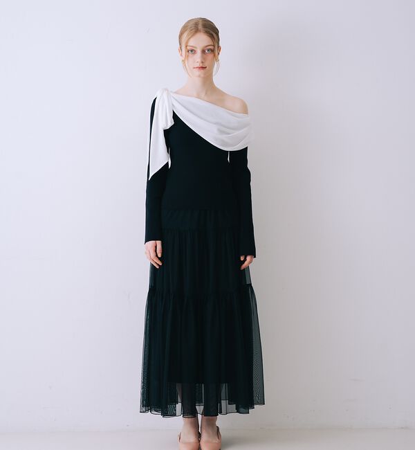 SELFIST「2wayワンショルダーリボン付ニット」|ニット・セーター|