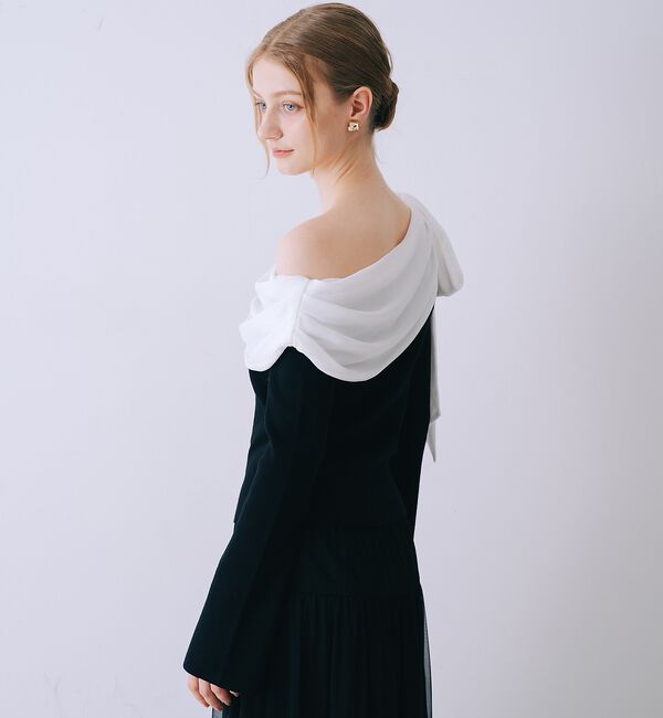 SELFIST「2wayワンショルダーリボン付ニット」|ニット・セーター|