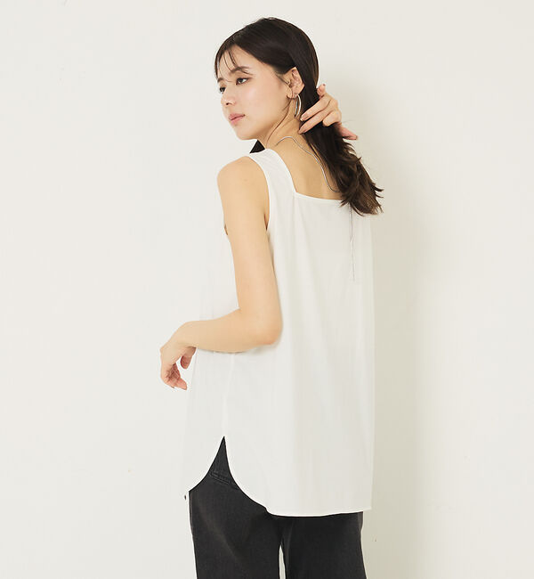 abahouse mavie「【2WAY】スクエアネックシャツヘムタンク」|キャミソール|