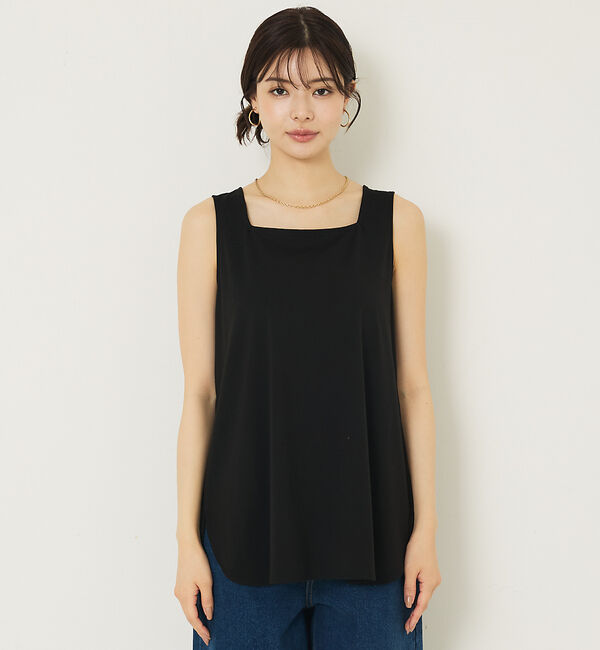 abahouse mavie「【2WAY】スクエアネックシャツヘムタンク」|キャミソール|