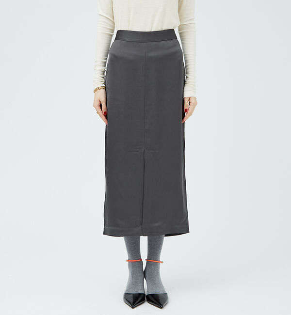 The Store by C' 「【TOTEME】フロントスリットサテンミディスカート」|スカート|