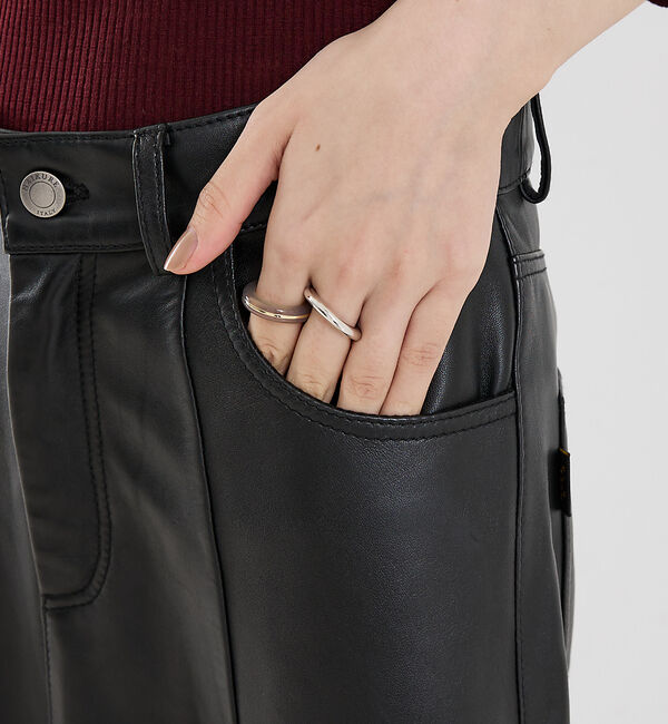 The Store by C' 「【HAIKURE】MID SERENITY LETHER SKIRT／レザースカ」|スカート|