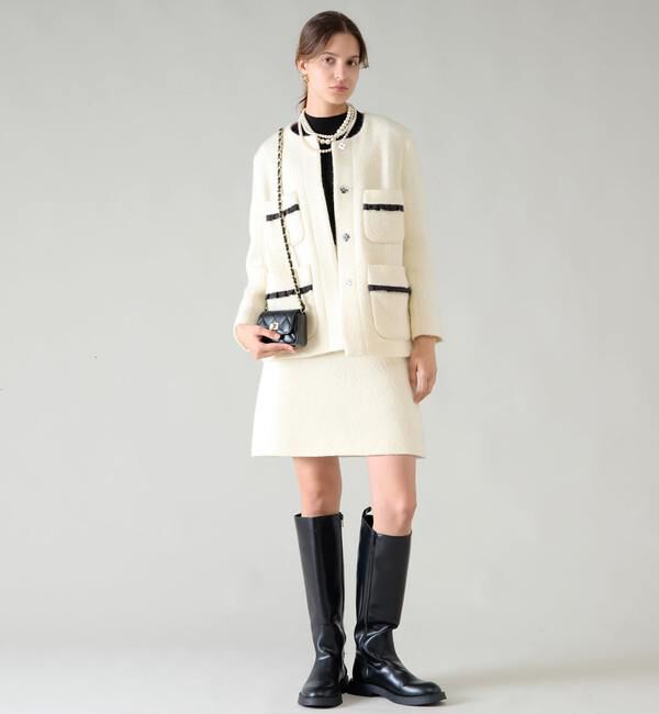 TIARA「フリルトリミングミニスカート」|スカート|