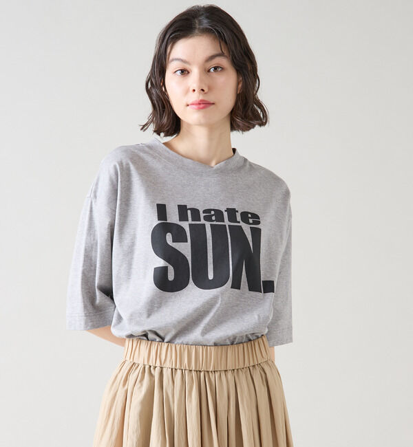 TIARA「プリントTシャツ」|Tシャツ・カットソー|杢グレー