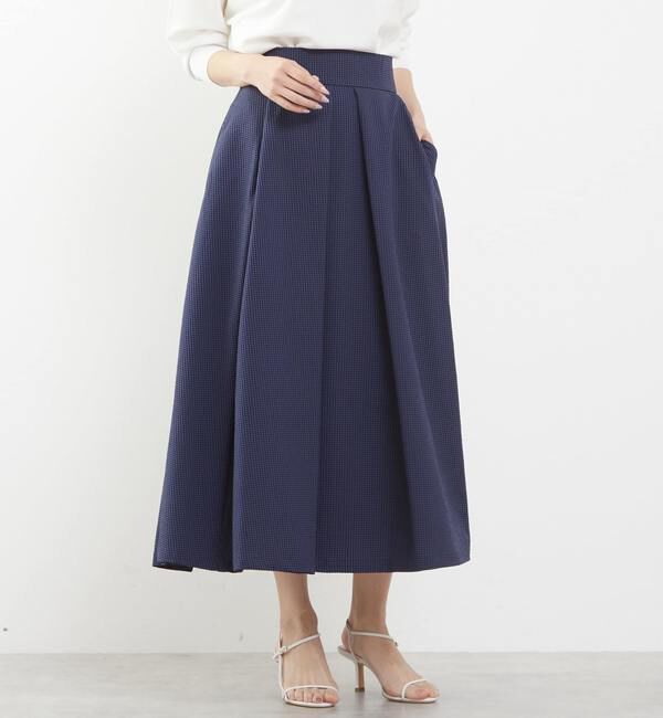 TIARA「Aラインタックスカート」|スカート|ネイビー