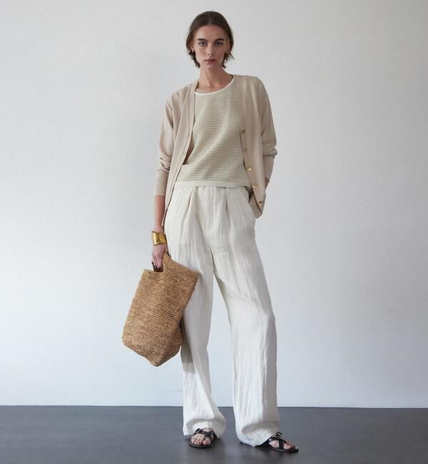 Liesse「アクセント釦カーディガン」|カーディガン|