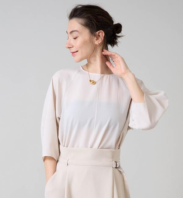Liesse「コクーンスリーブ切り替えブラウス」|シャツ・ブラウス|