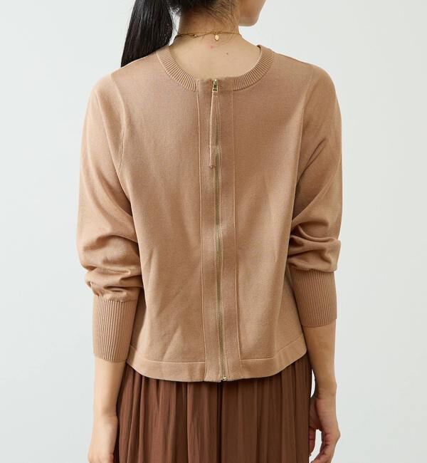 Liesse「2WAYジップラメニットトップス」|ニット・セーター|