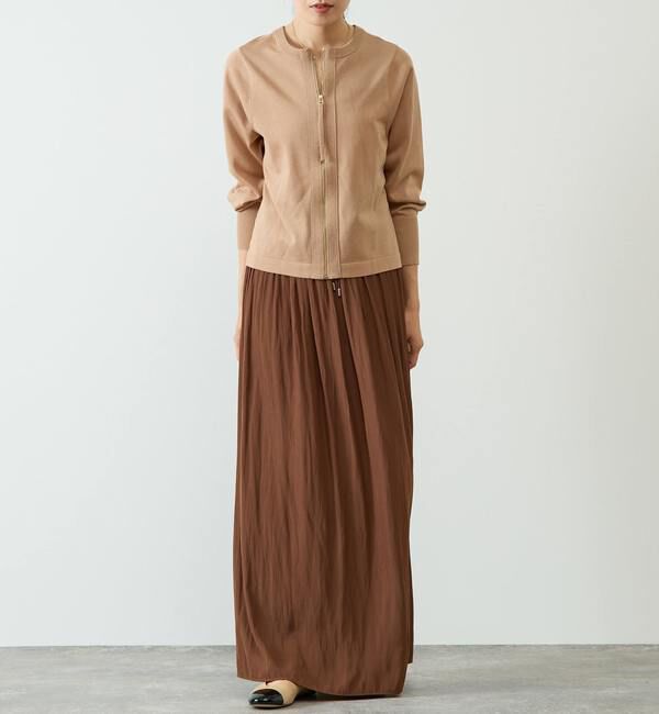 Liesse「2WAYジップラメニットトップス」|ニット・セーター|