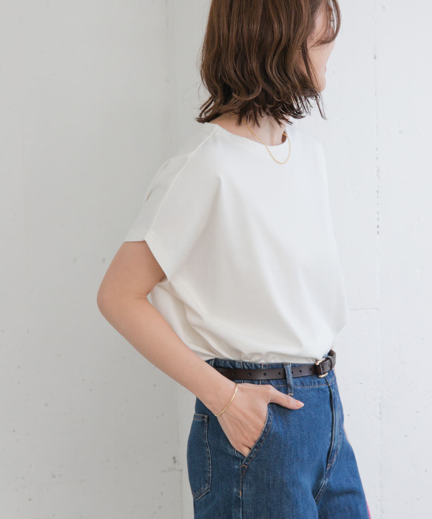 URBAN RESEARCH DOORS「ドライコットンボートネックプルオーバー」|Tシャツ・カットソー|