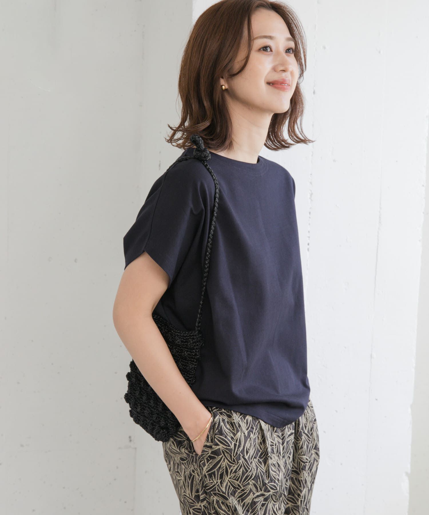 URBAN RESEARCH DOORS「ドライコットンボートネックプルオーバー」|Tシャツ・カットソー|