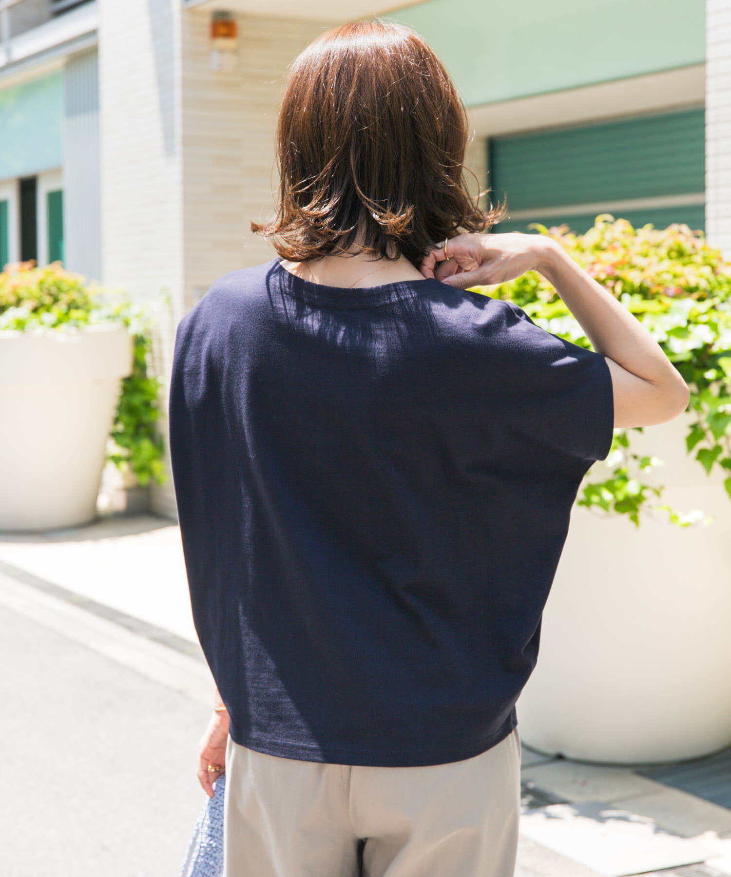 URBAN RESEARCH DOORS「ドライコットンボートネックプルオーバー」|Tシャツ・カットソー|