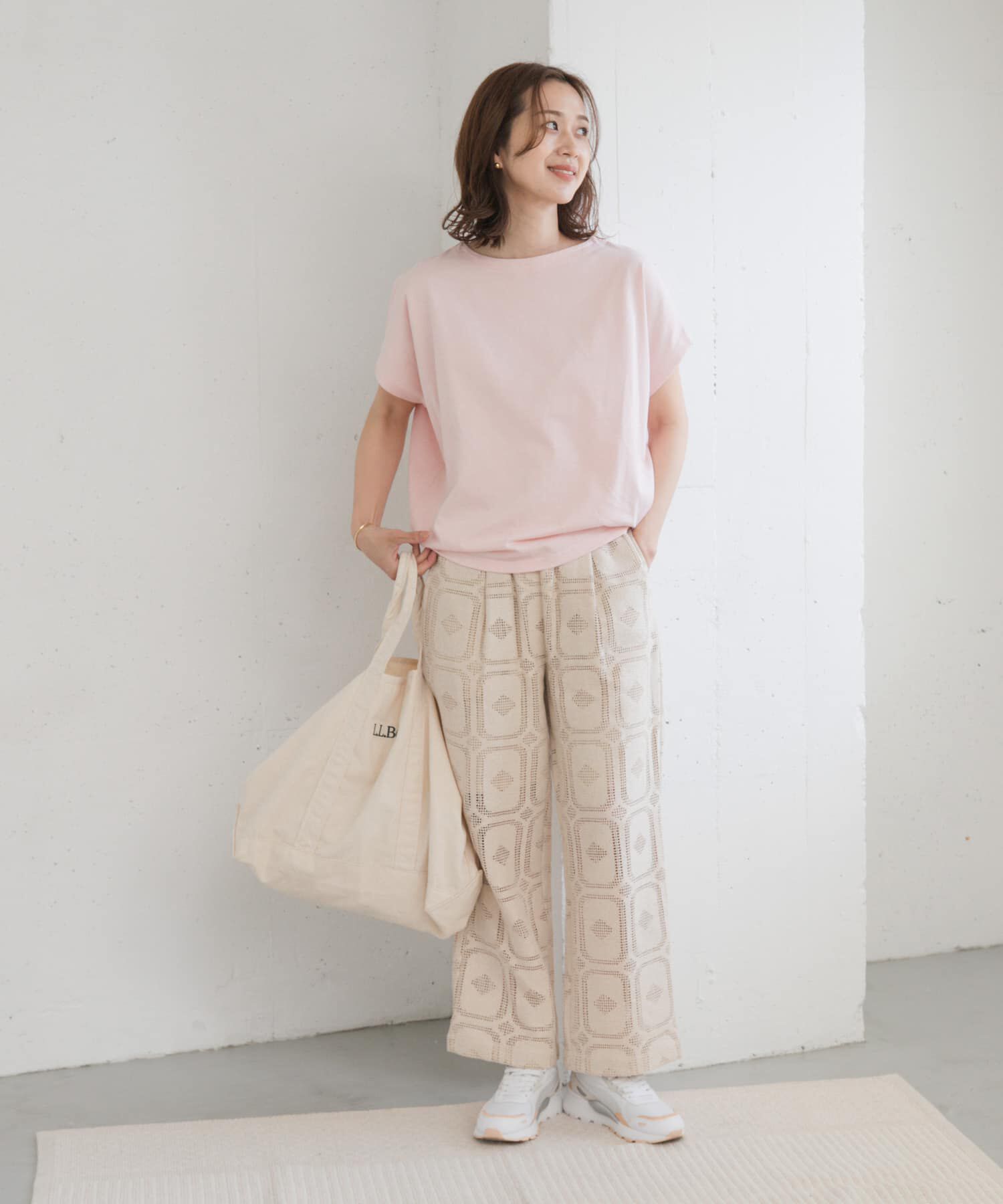 URBAN RESEARCH DOORS「ドライコットンボートネックプルオーバー」|Tシャツ・カットソー|