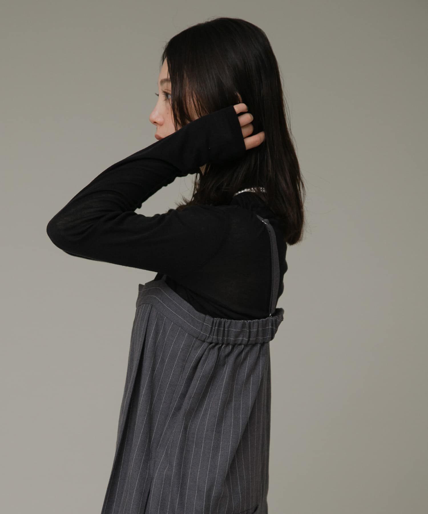 Sonny Label 「ピンストライプベアサロペット」|スカート|