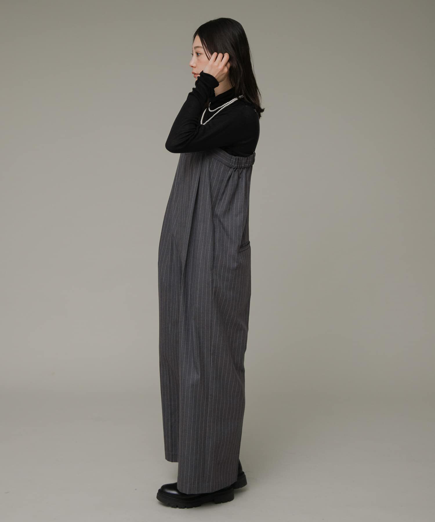 Sonny Label 「ピンストライプベアサロペット」|スカート|