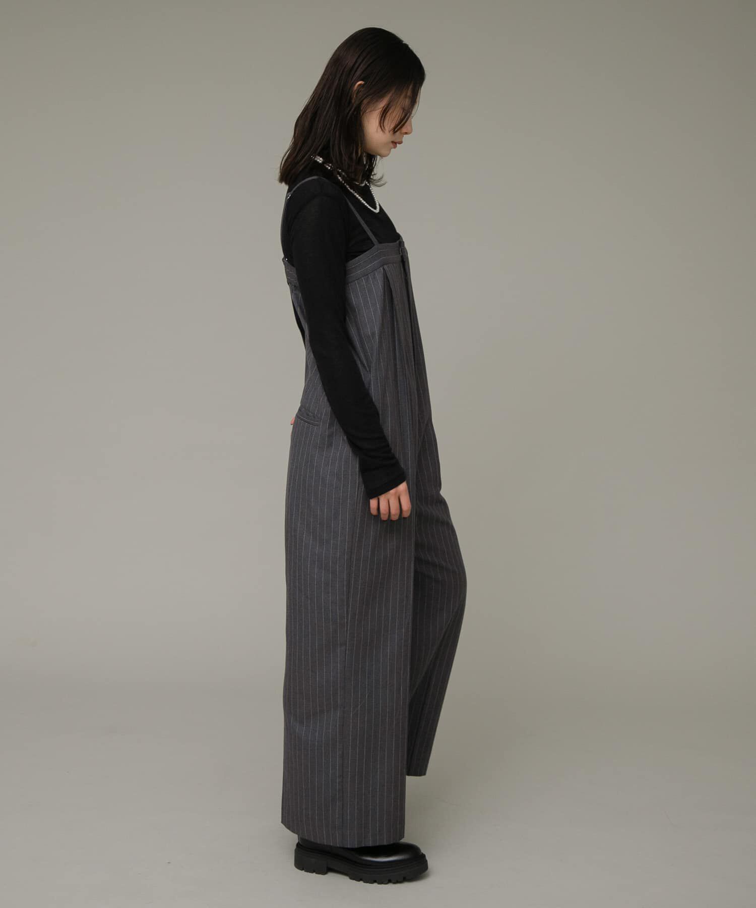 Sonny Label 「ピンストライプベアサロペット」|スカート|