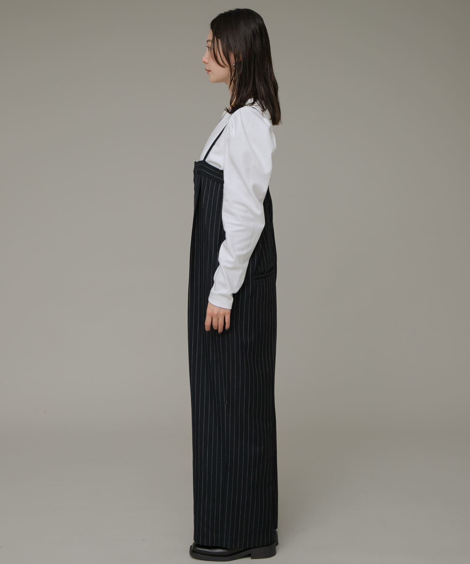 Sonny Label 「ピンストライプベアサロペット」|スカート|