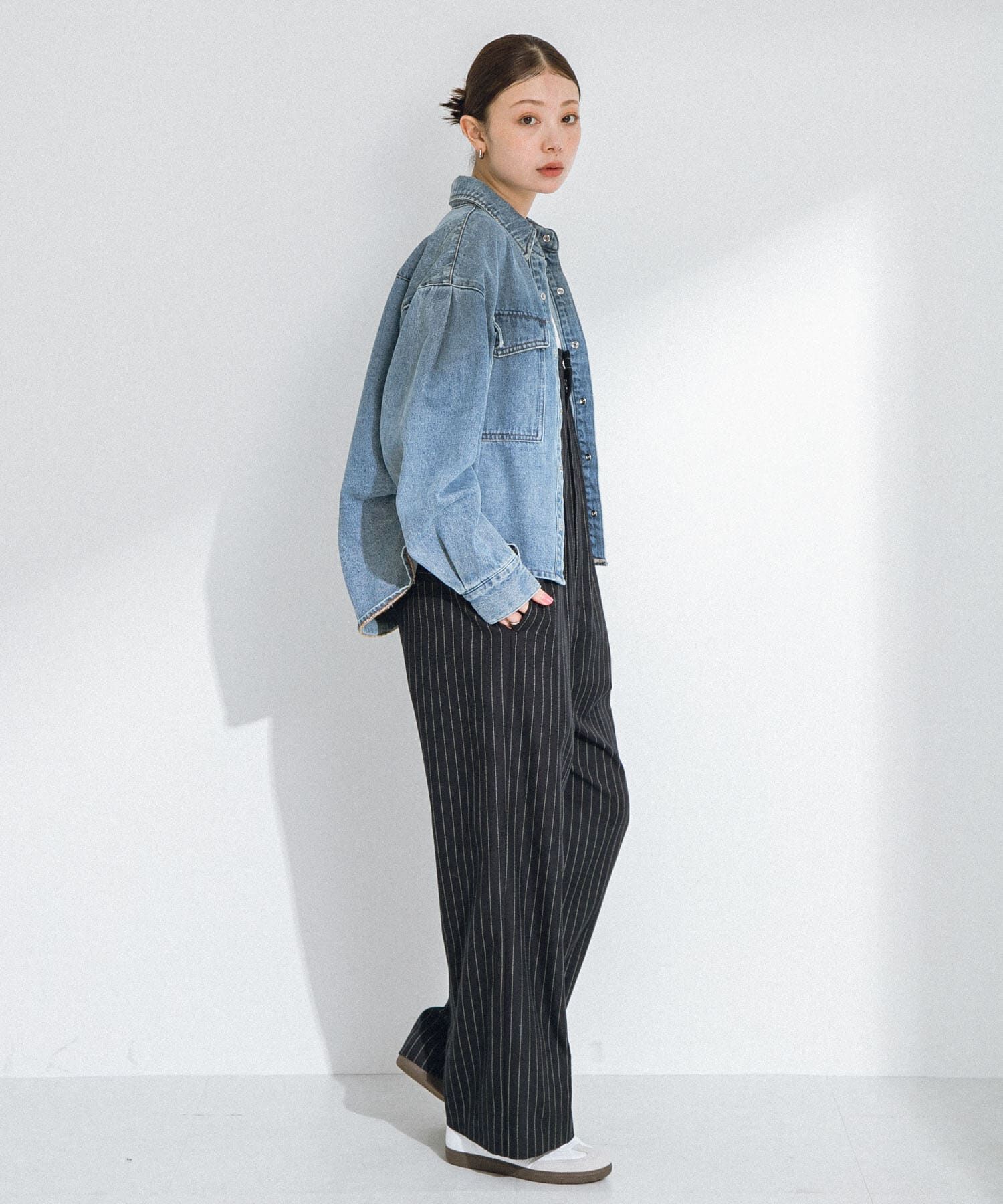 Sonny Label 「ピンストライプベアサロペット」|スカート|