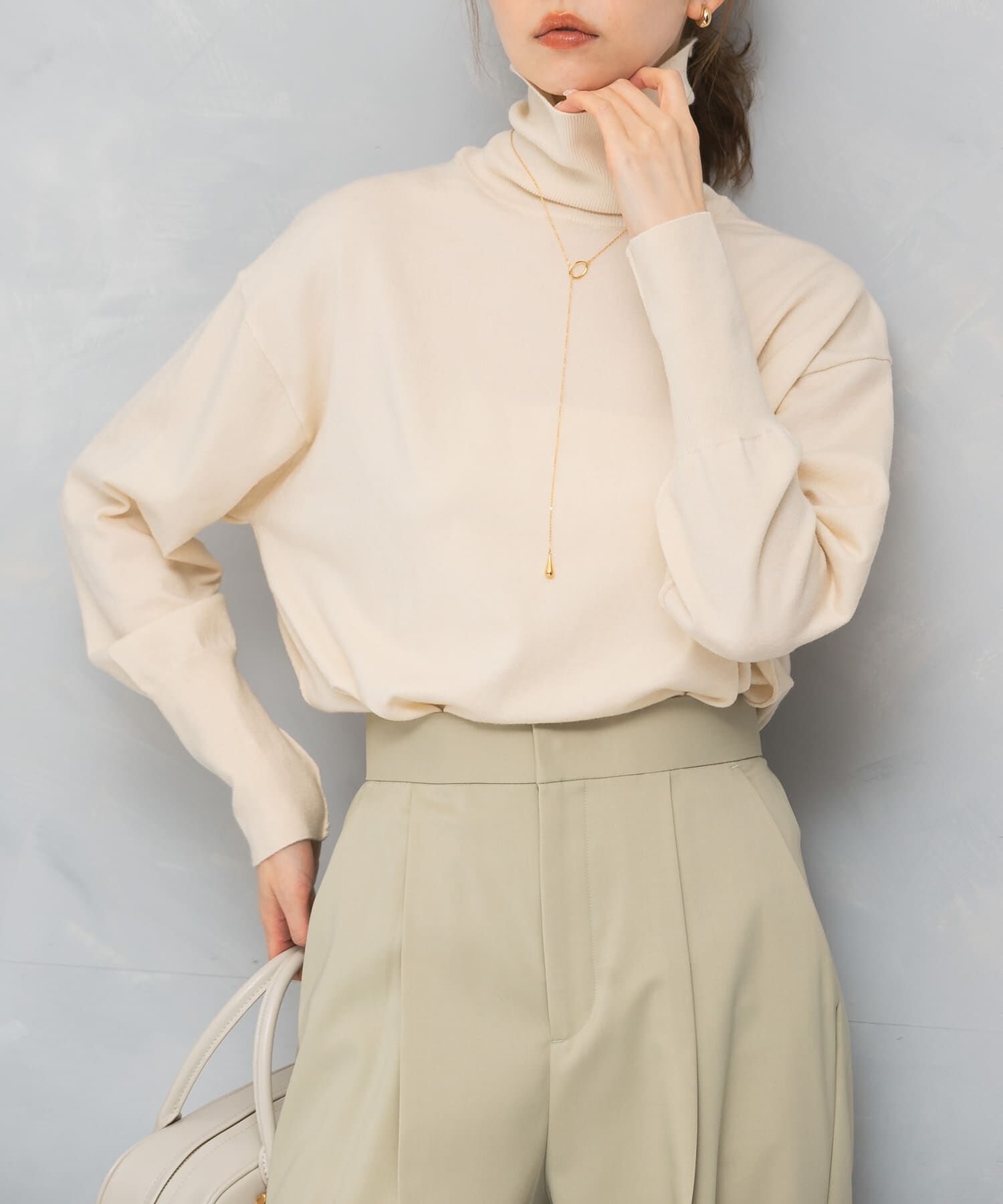 URBAN RESEARCH ROSSO「アウトリンキングタートルニット」|ニット・セーター|