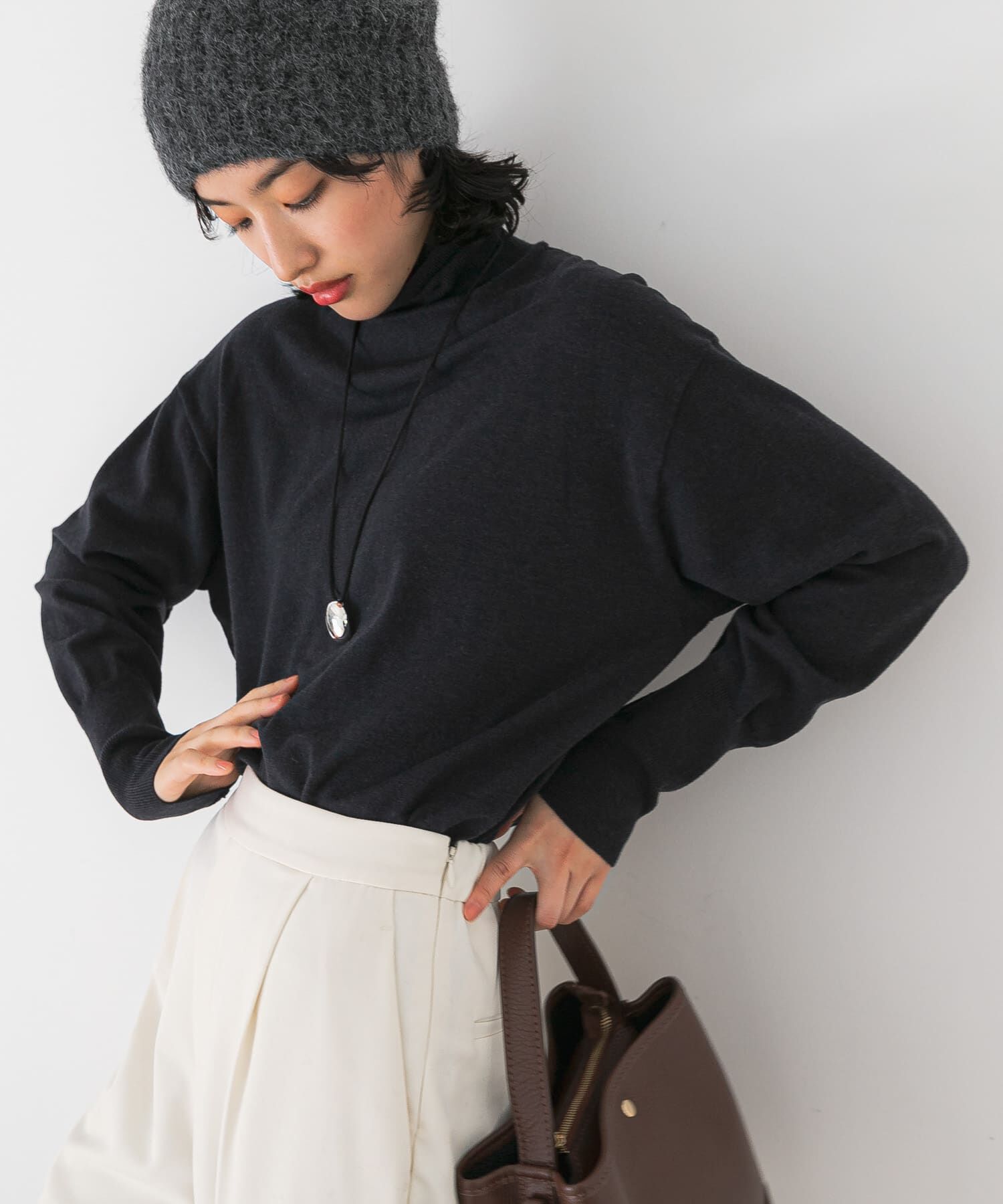 URBAN RESEARCH ROSSO「アウトリンキングタートルニット」|ニット・セーター|