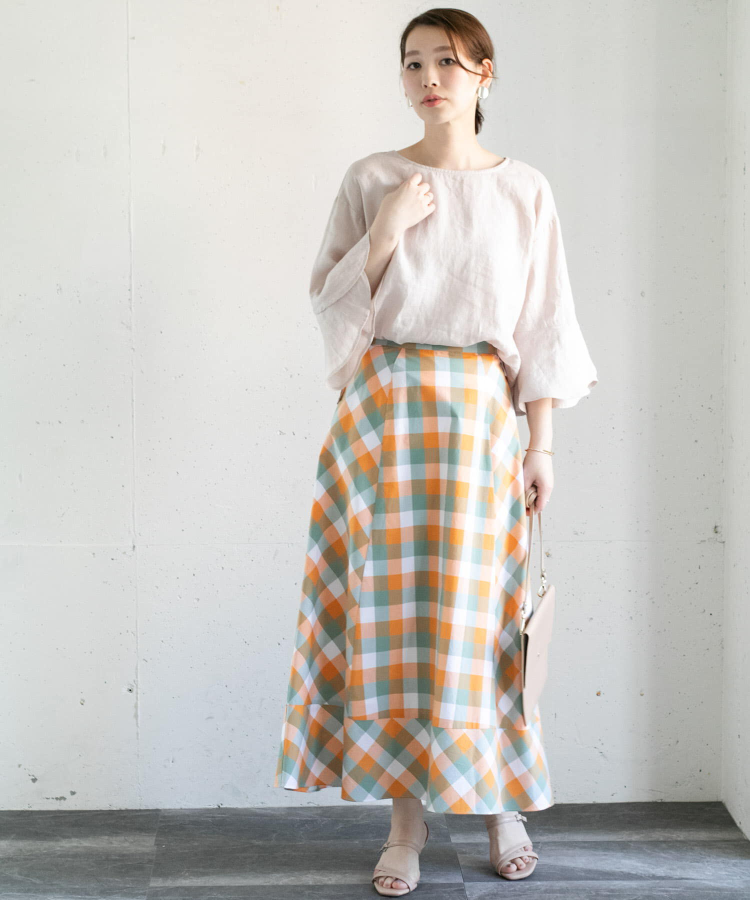 URBAN RESEARCH ROSSO「カラーブロックマキシスカート&there4;」|スカート|