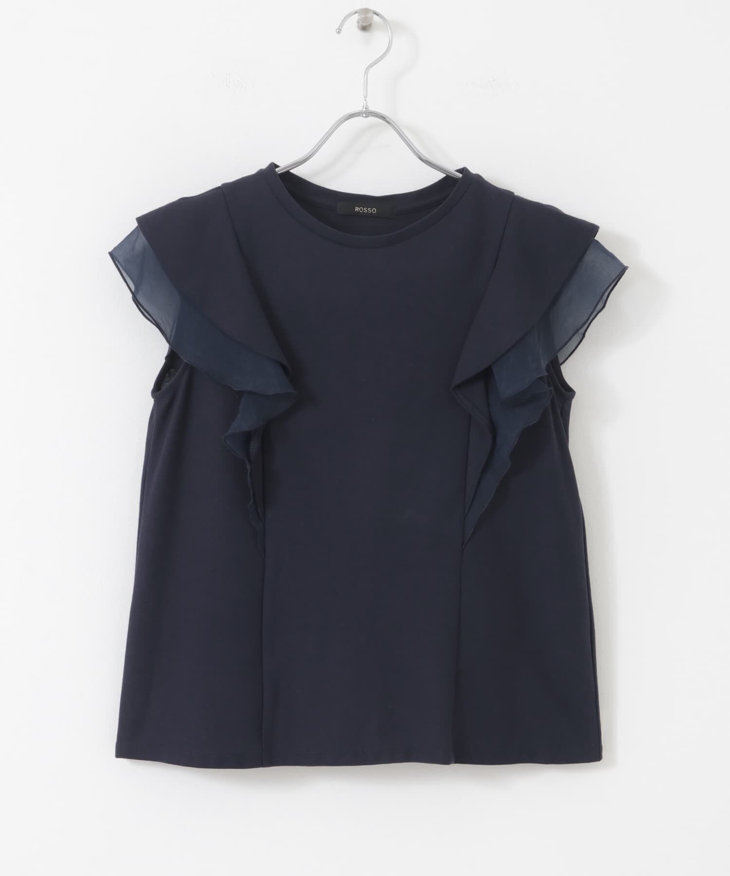 URBAN RESEARCH ROSSO「シアードッキングフリルスリーブTシャツ」|Tシャツ・カットソー|