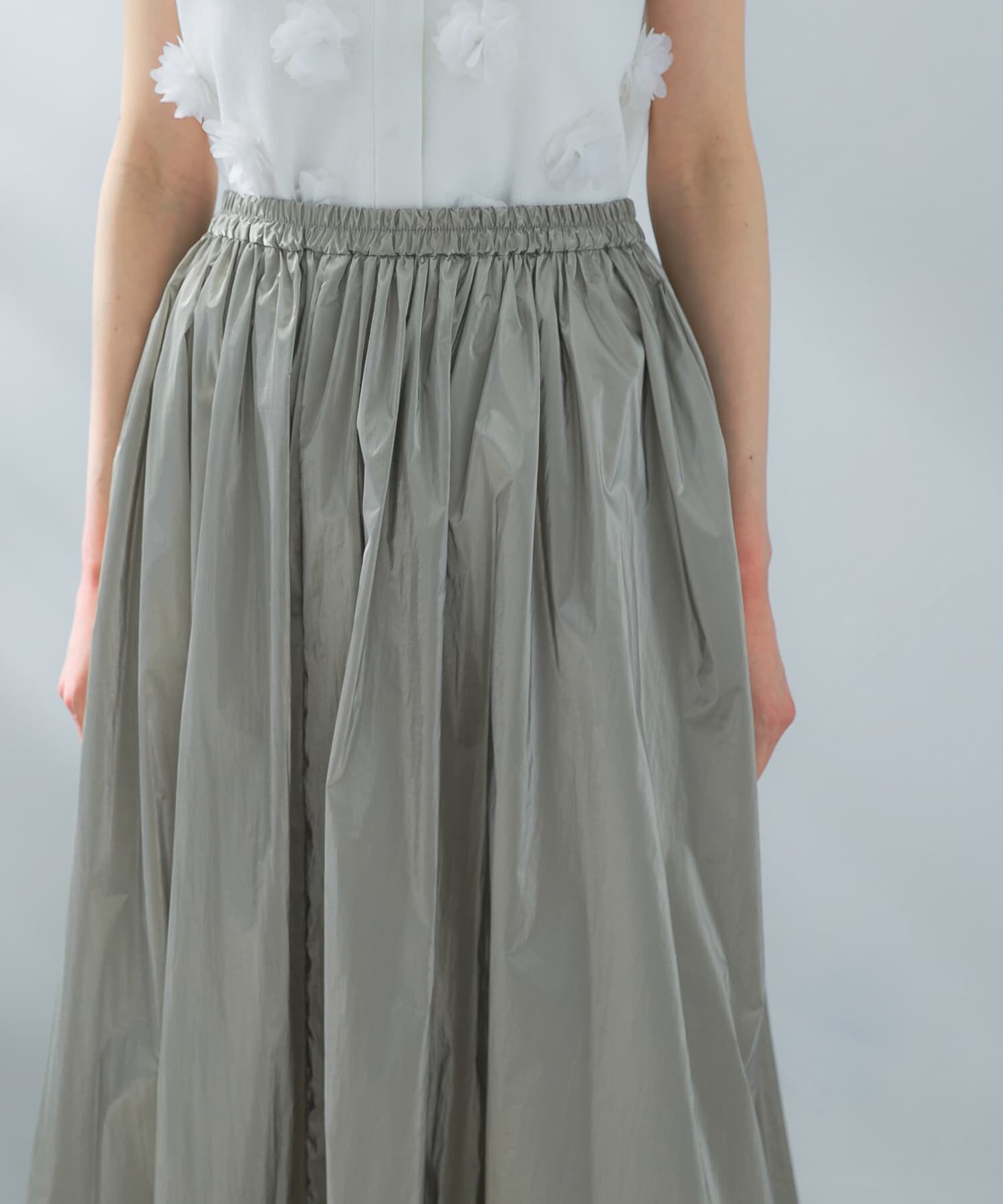 URBAN RESEARCH ROSSO「グロッシーギャザースカート」|スカート|