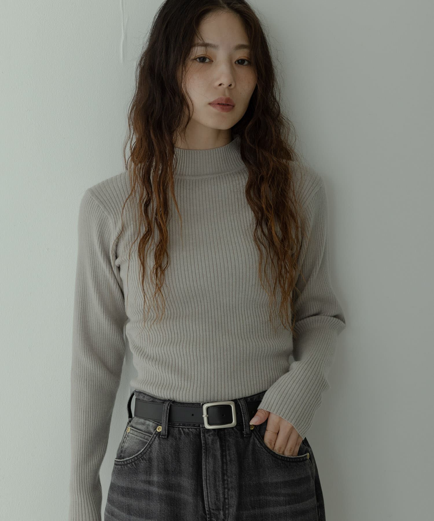 Sonny Label 「ウォッシャブルリブハイネックニットプルオーバー」|ニット・セーター|