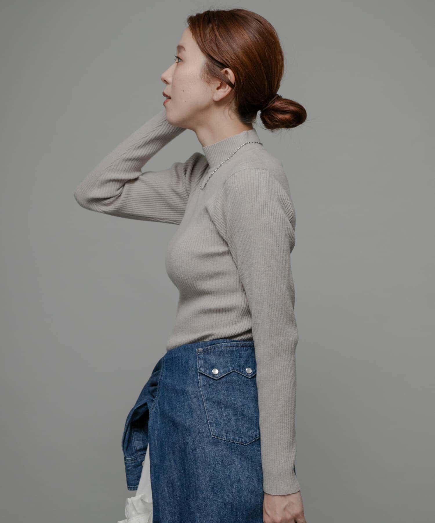 Sonny Label 「ウォッシャブルリブハイネックニットプルオーバー」|ニット・セーター|