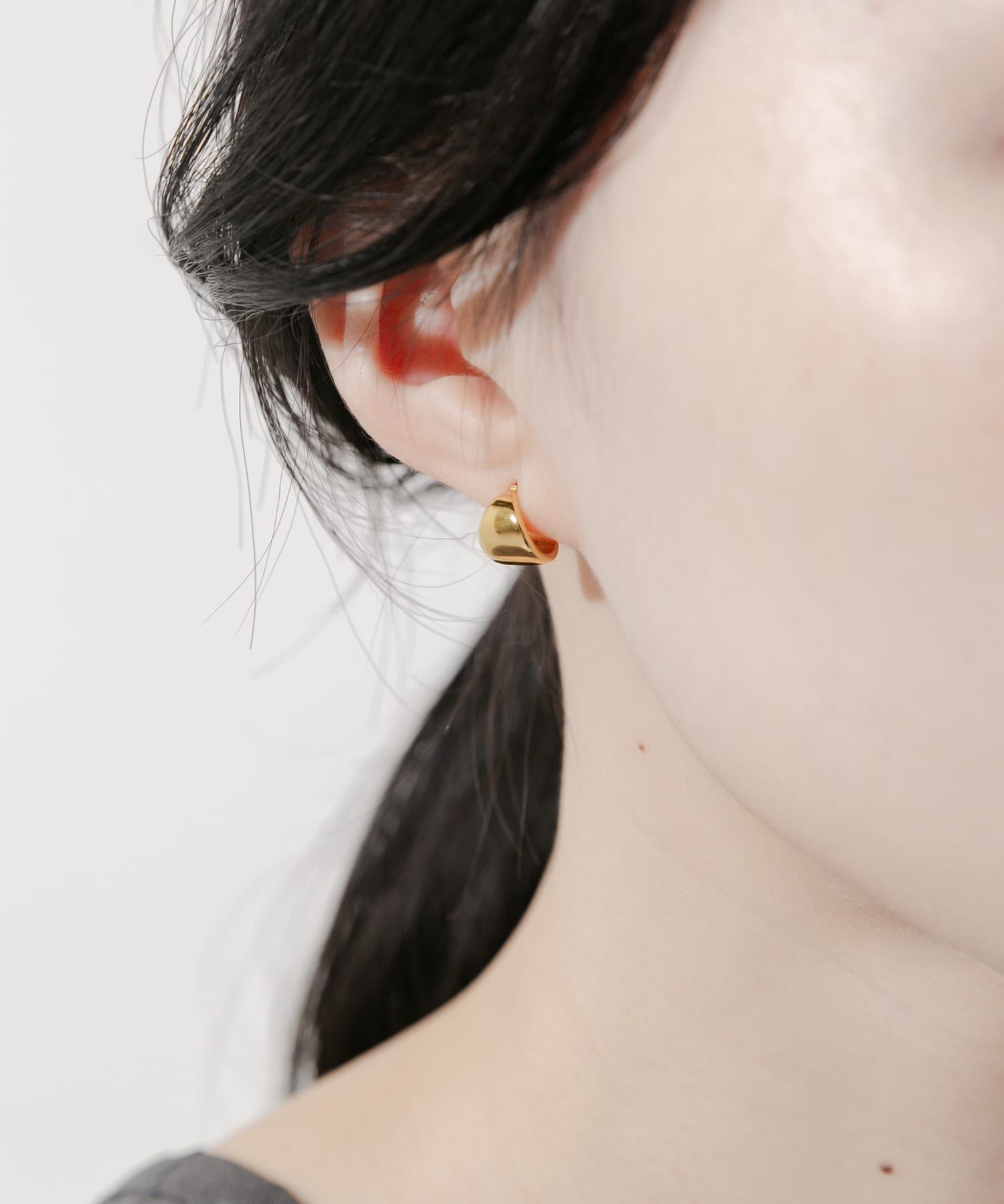 SMELLY「ステンレスミニワイドフープピアス」|ピアス|