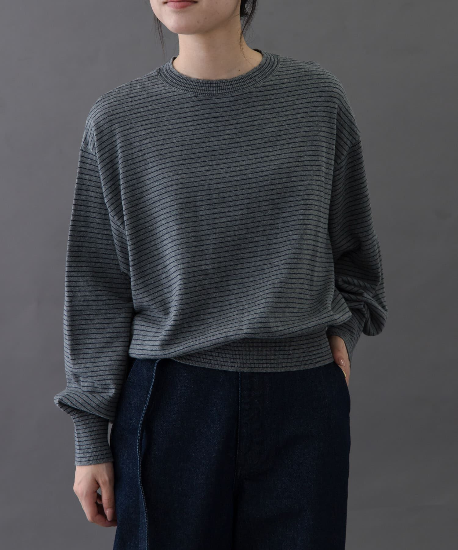 URBAN RESEARCH DOORS「FORK&SPOON　ボーダークルーネックニット」|ニット・セーター|