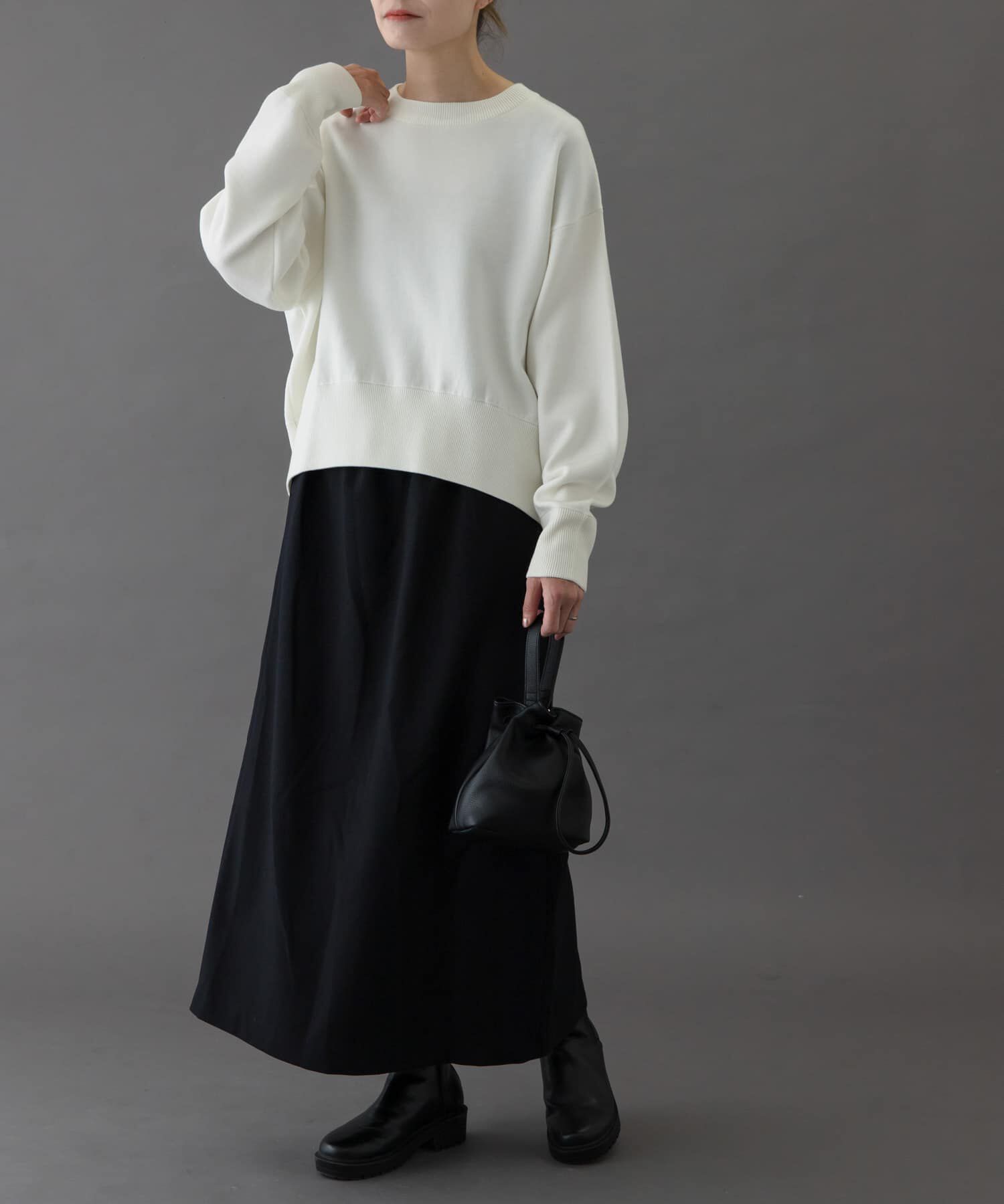 URBAN RESEARCH DOORS「FORK&SPOON　ダブルフェイスクルーネックニット」|ニット・セーター|