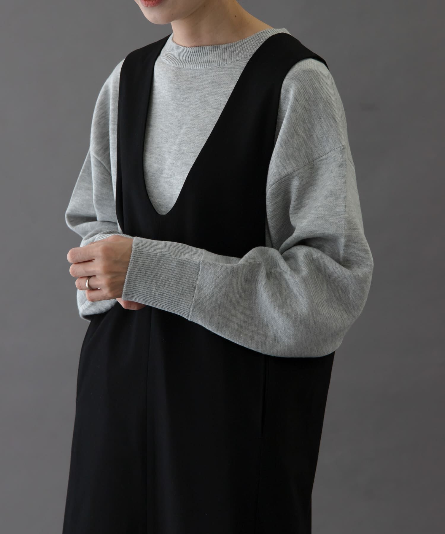 URBAN RESEARCH DOORS「FORK&SPOON　ダブルフェイスクルーネックニット」|ニット・セーター|