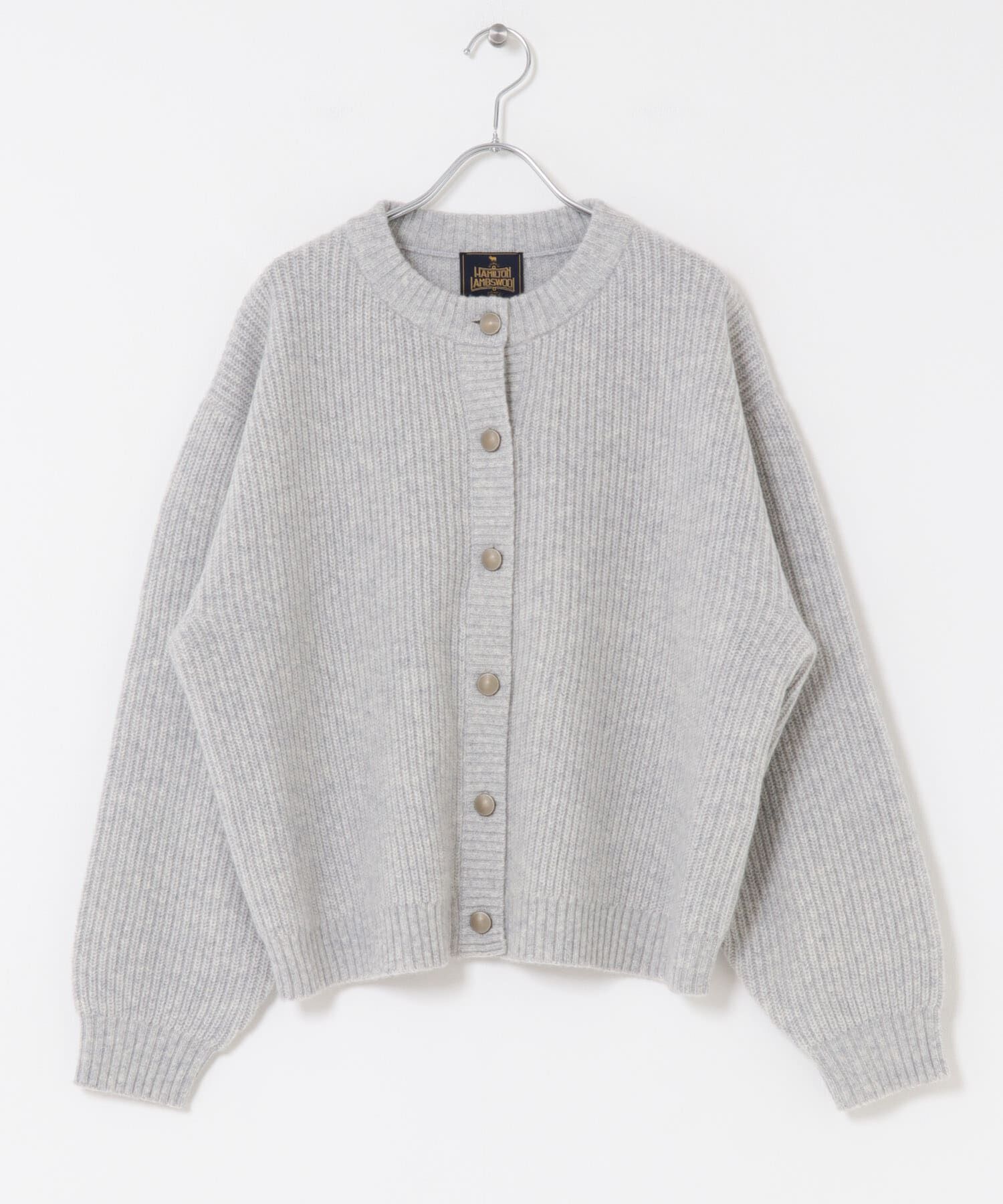 URBAN RESEARCH DOORS「ハミルトンウール畦クルーネックカーディガン」|カーディガン|