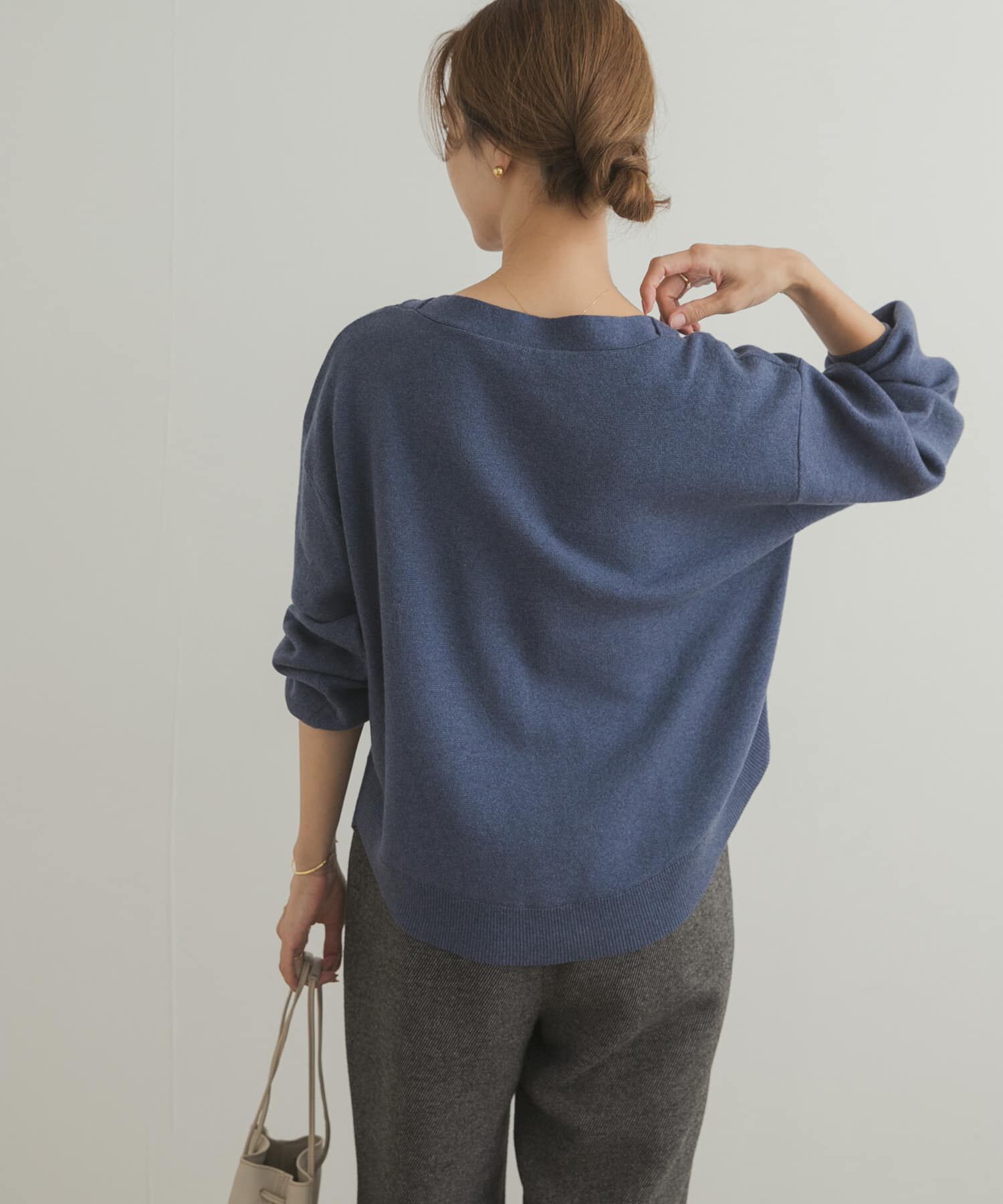 URBAN RESEARCH DOORS「コットンウールボートネックニット」|ニット・セーター|