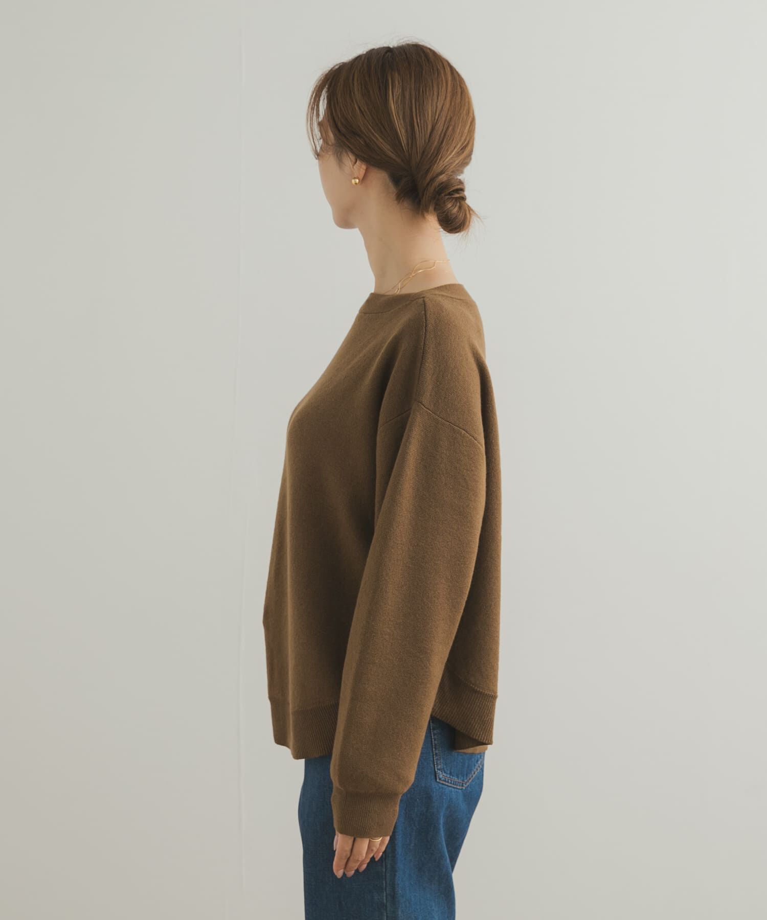 URBAN RESEARCH DOORS「コットンウールボートネックニット」|ニット・セーター|