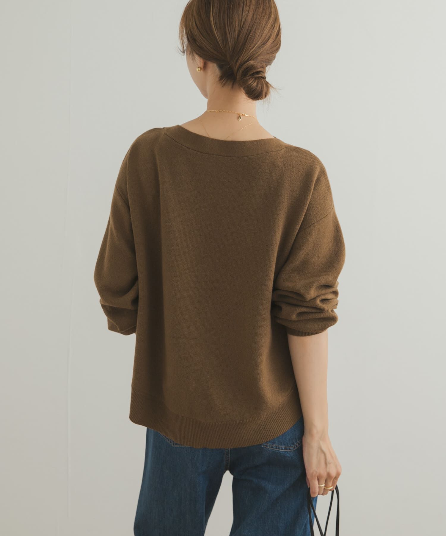 URBAN RESEARCH DOORS「コットンウールボートネックニット」|ニット・セーター|