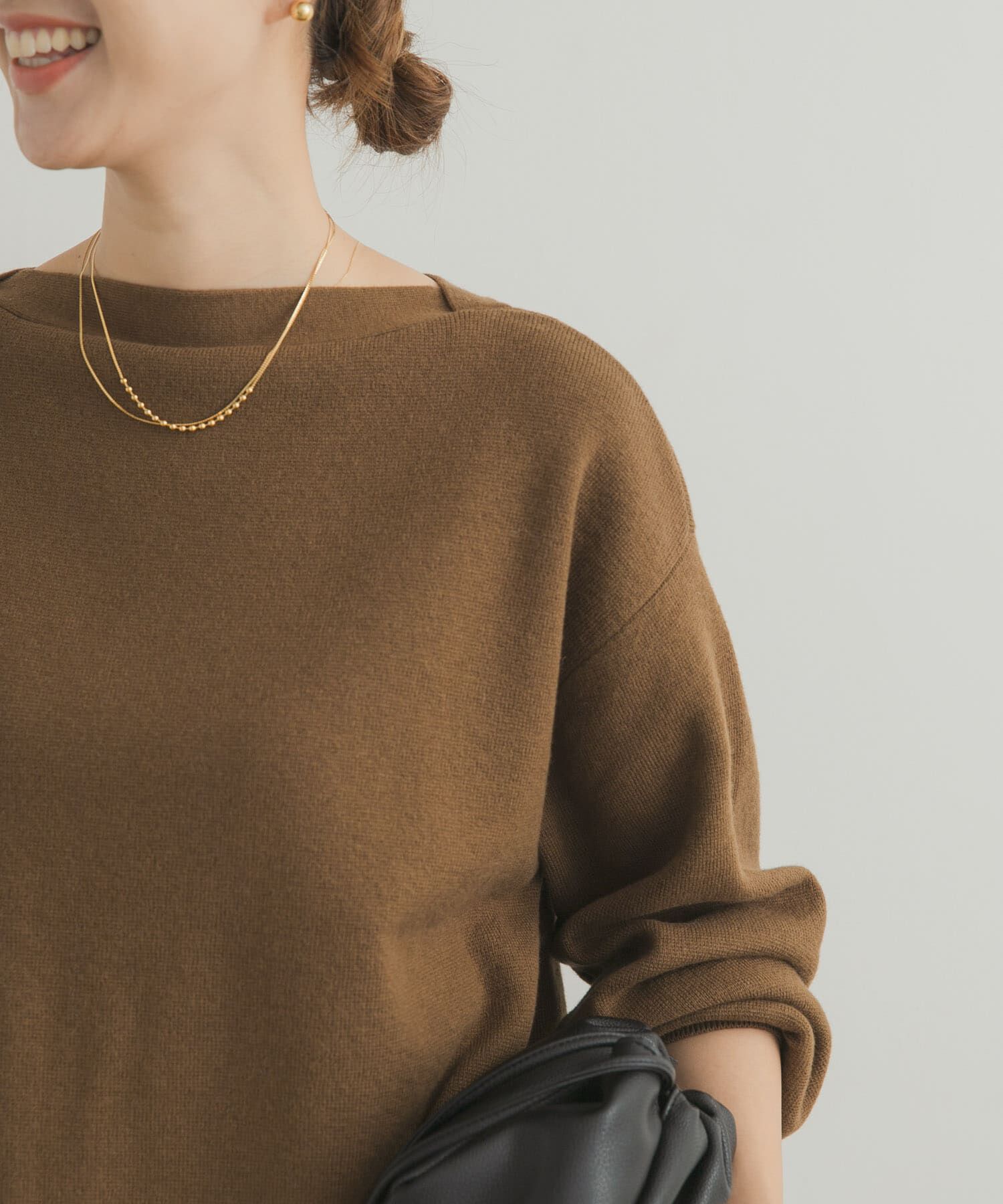 URBAN RESEARCH DOORS「コットンウールボートネックニット」|ニット・セーター|