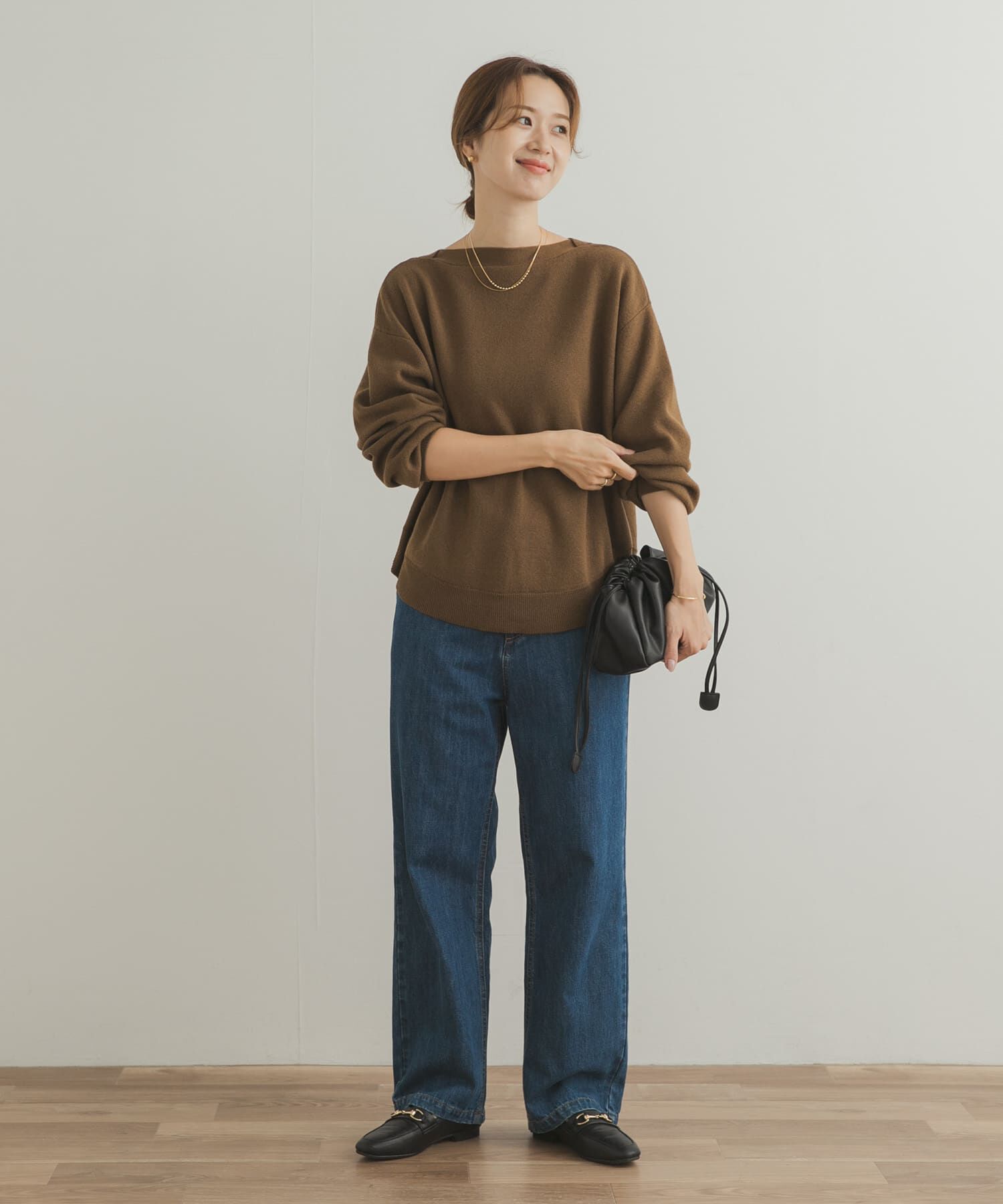 URBAN RESEARCH DOORS「コットンウールボートネックニット」|ニット・セーター|