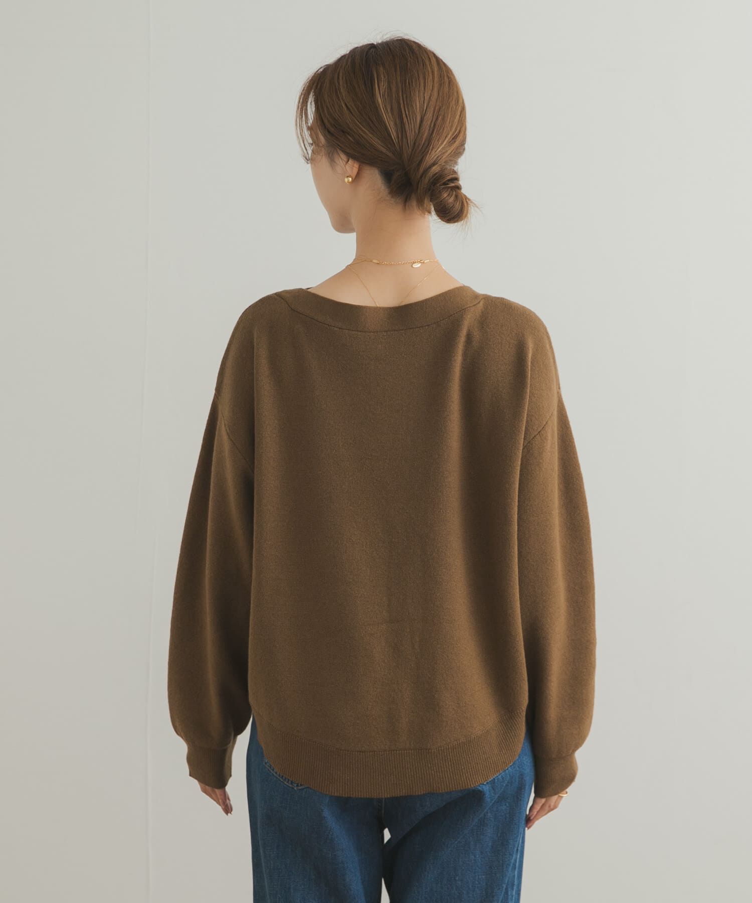 URBAN RESEARCH DOORS「コットンウールボートネックニット」|ニット・セーター|