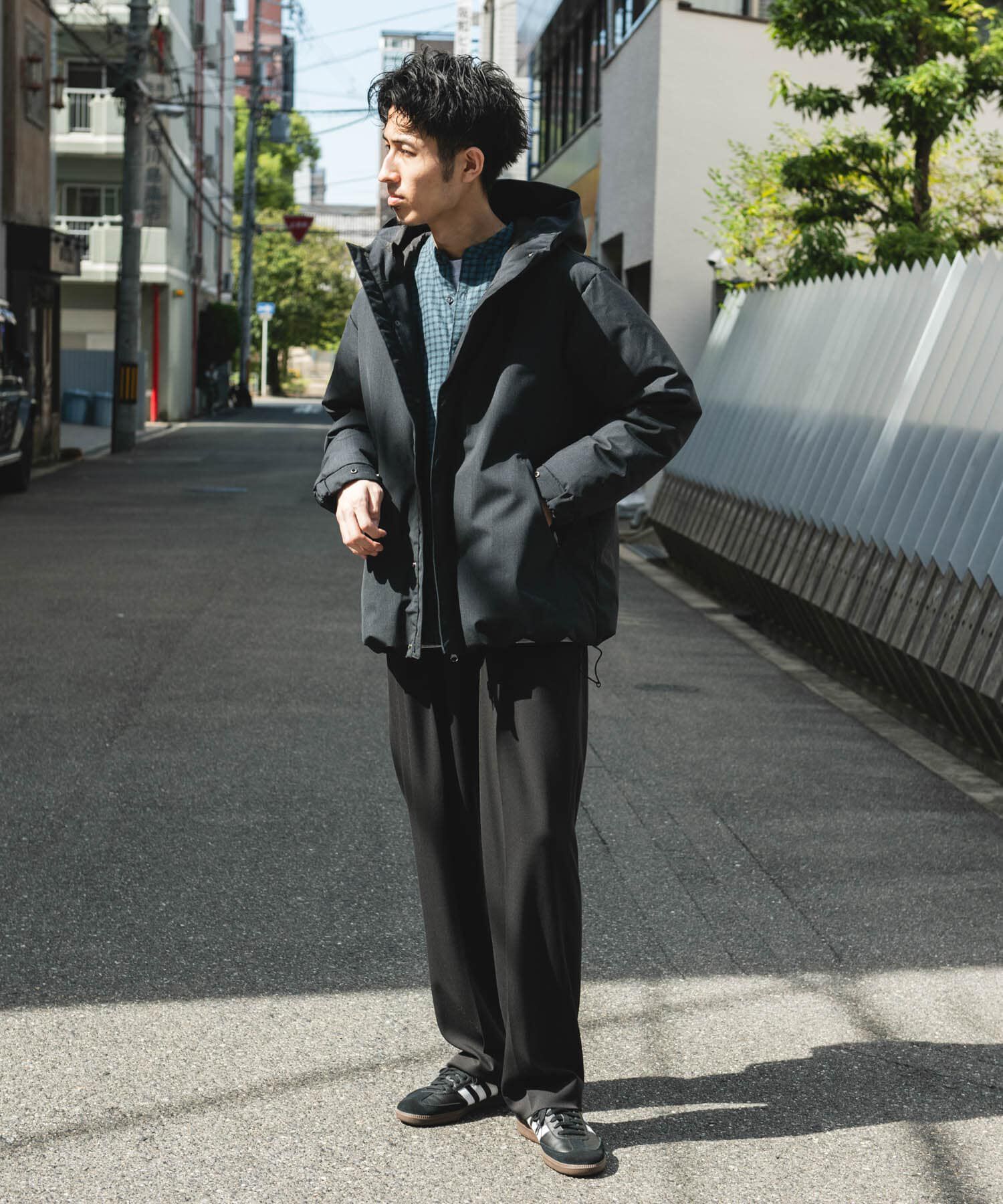 URBAN RESEARCH DOORS「ウールブレンドラミネートダウンパーカー」|ダウン|