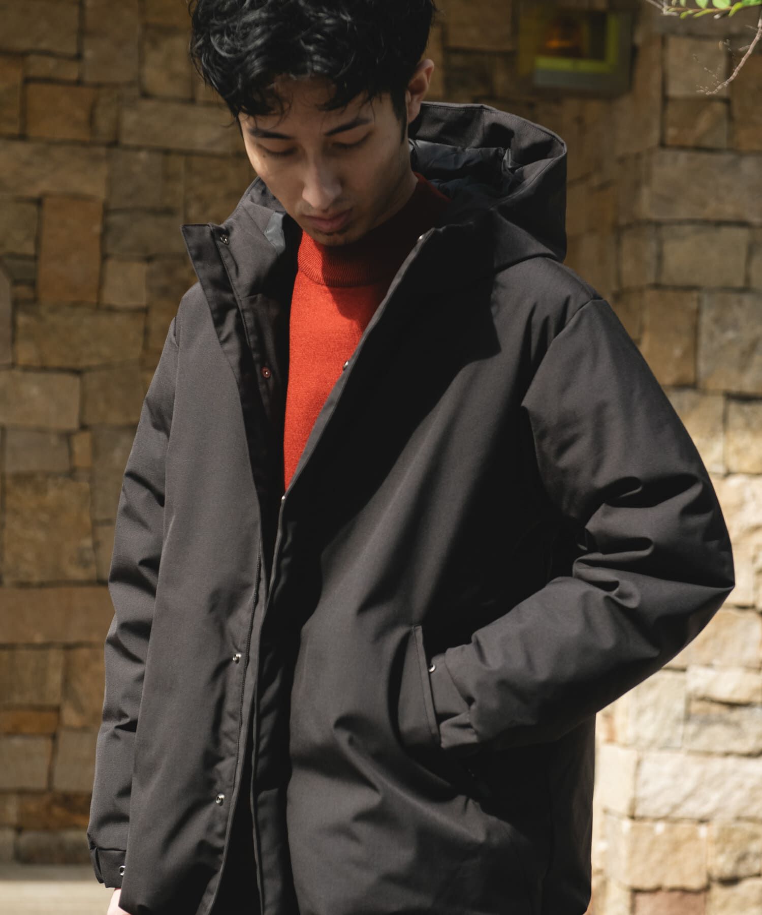 URBAN RESEARCH DOORS「ウールブレンドラミネートダウンパーカー」|ダウン|