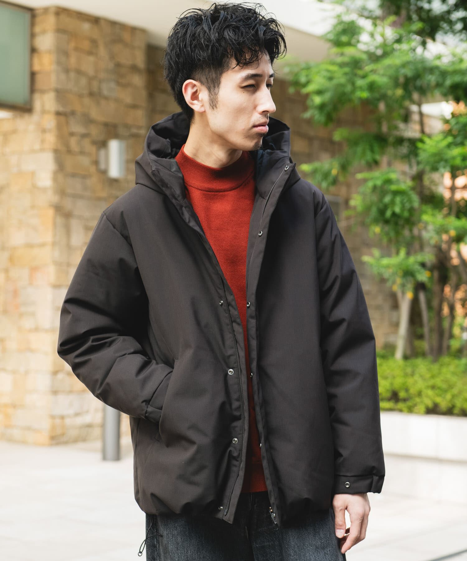 URBAN RESEARCH DOORS「ウールブレンドラミネートダウンパーカー」|ダウン|